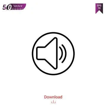 Speaker vector icon. Best modern, simple, isolated, flat icon for website des Illustrazione stock