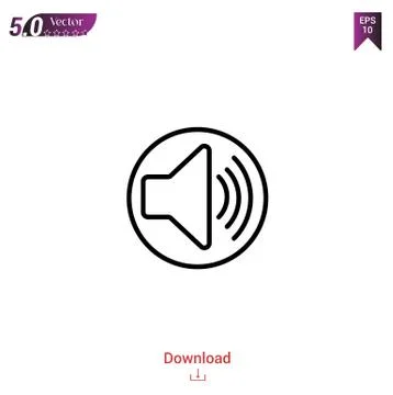 Speaker vector icon. Best modern, simple, isolated, flat icon for website des Stock Illustration