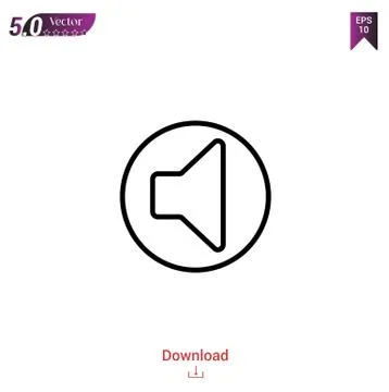 Speaker vector icon. Best modern, simple, isolated, flat icon for website des Stock Illustration