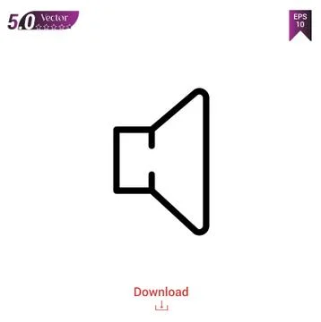 Speaker vector icon. Best modern, simple, isolated, flat icon for website des Stock Illustration
