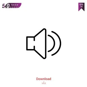 Speaker vector icon. Best modern, simple, isolated, flat icon for website des Stock Illustration