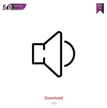 Speaker vector icon. Best modern, simple, isolated, flat icon for website des Stock Illustration