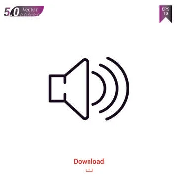 Speaker vector icon. Best modern, simple, isolated, flat icon for website des Stock Illustration