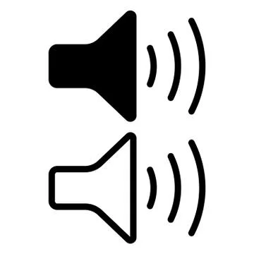 Speaker vector icon isolated on white background. Vector illustration. Stock Illustration