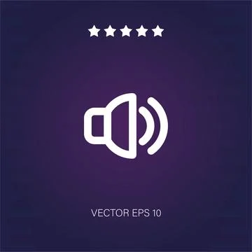 Speaker vector icon . Modern simple flat icon, Stock Illustration