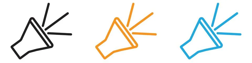 Speaker vector logo set collection for web app ui Stock Illustration