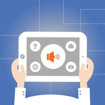 Speaker vector technology Stock Illustration