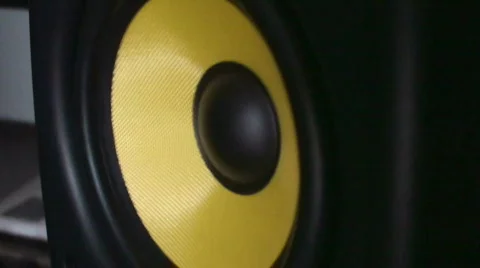 Speaker that vibrates in slow motion 2 Stock Footage