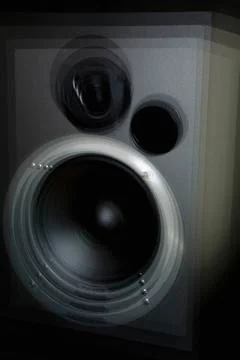 A speaker vibrating Stock Photos