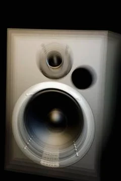 A speaker vibrating Stock Photos