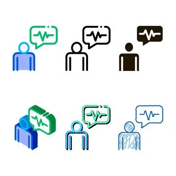 Speaker voice control icon styleset vector Stock Illustration