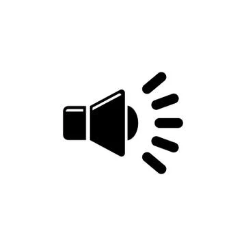 Speaker Volume Flat Vector Icon Stock Illustration