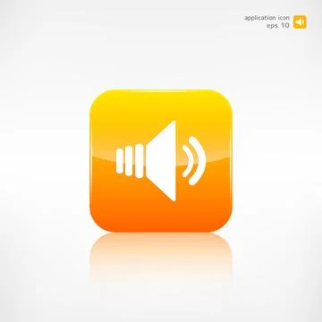 Speaker volume icon. Application button. Stock Illustration