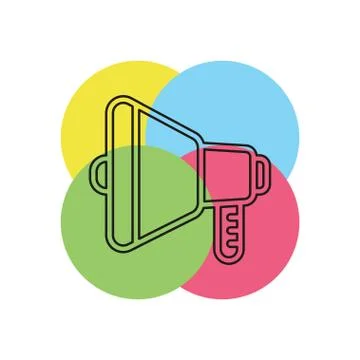 Speaker volume icon - audio voice sound symbol Illustrazione stock