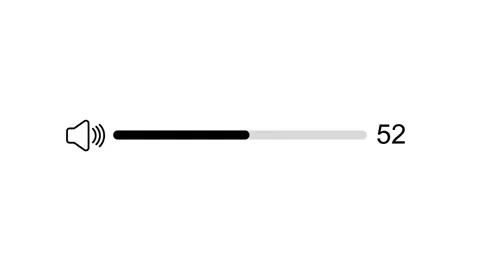 Speaker volume slider animation from 0 to 100 animation Stock Footage 320795420