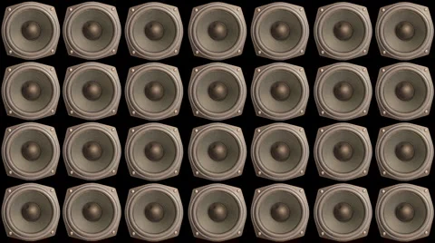 Speaker Wall One  Stock Footage 1091815