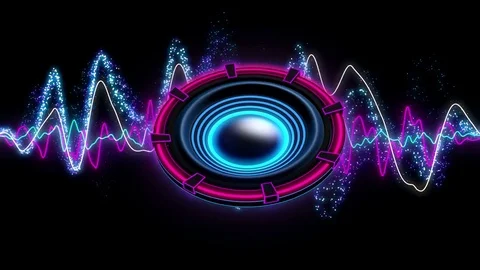 Speaker wave bling 2 Stock Footage 73253806