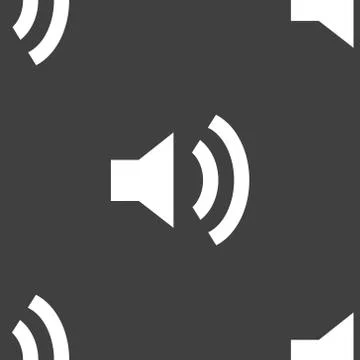 Speaker web icon. flat design. Seamless pattern. イラスト素材