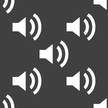 Speaker web icon. flat design. Seamless pattern. Stockillustratie