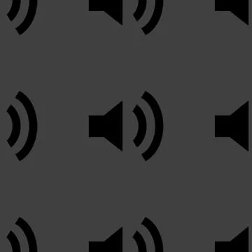 Speaker web icon. flat design. Seamless pattern. イラスト素材