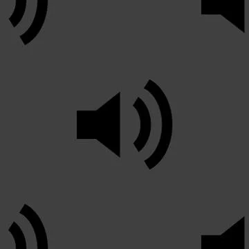 Speaker web icon. flat design. Seamless pattern. Stock Illustration