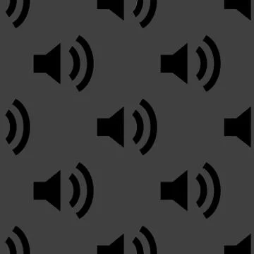 Speaker web icon. flat design. Seamless pattern. Stockillustratie