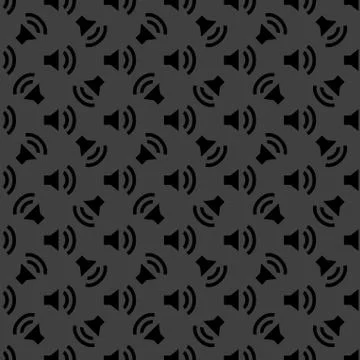 Speaker web icon. flat design. Seamless pattern. Illustrazione stock