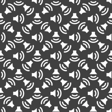 Speaker web icon. flat design. Seamless pattern. Illustrazione stock