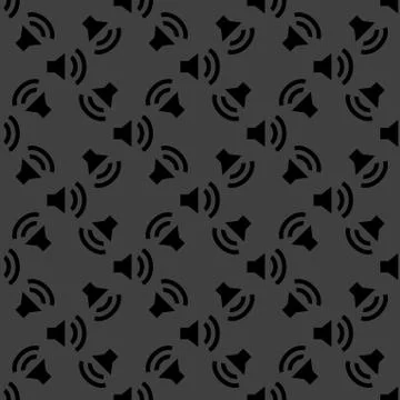 Speaker web icon. flat design. Seamless pattern. Illustrazione stock