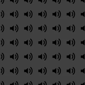 Speaker web icon. flat design. Seamless pattern. Illustrazione stock