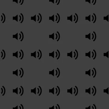 Speaker web icon. flat design. Seamless pattern. Stockillustratie