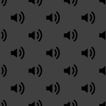 Speaker web icon. flat design. Seamless pattern. イラスト素材