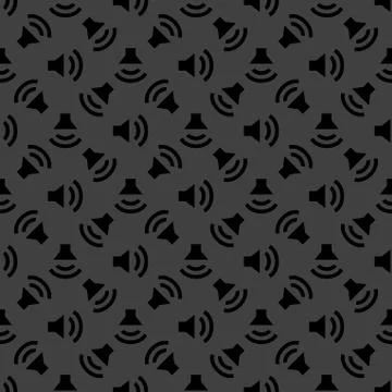 Speaker web icon. flat design. Seamless pattern. Stock Illustration