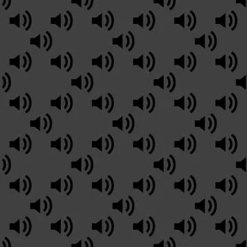 Speaker web icon. flat design. Seamless pattern. イラスト素材