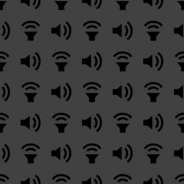 Speaker web icon. flat design. Seamless pattern. イラスト素材
