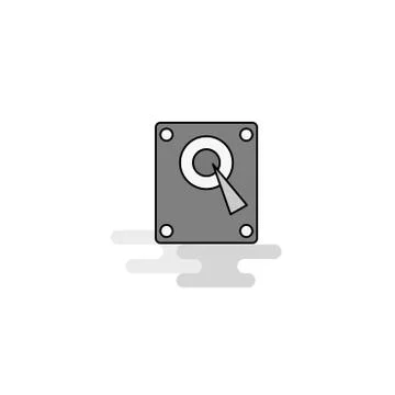 Speaker  Web Icon. Flat Line Filled Gray Icon Vector Stock Illustration