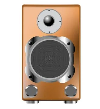 Speaker on white Stock Illustration