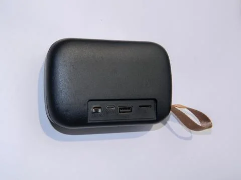 Speaker on white screen isolation Foto stock