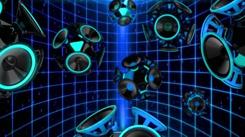 SpeakerMania VJ Loop Video stock 61395894
