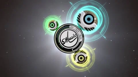 Speakers Bass Logo Stock After Effects