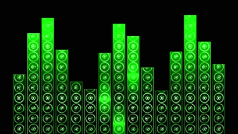 Speakers in the equalizer structure. Music background. Stock Footage 170116010