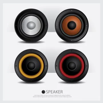 Speakers isolated vector illustration Stock Illustration