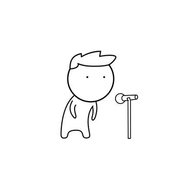 The speaker's speech Stock Illustration