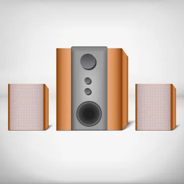 Speakers with subwoofer Stock Illustration