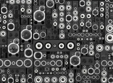 Speakers wall Stock Illustration
