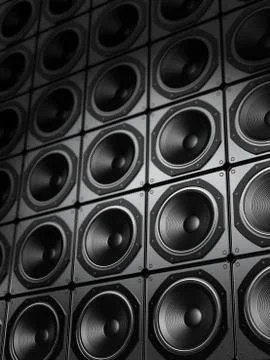 Speakers wall Stock Illustration