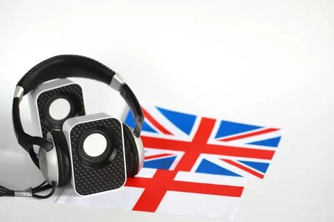 Speakers on white isolated background Stock Photos