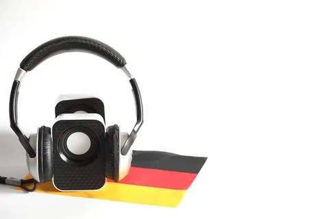 Speakers on white isolated background Foto stock