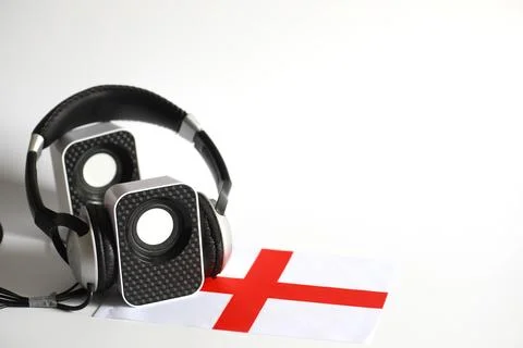 Speakers on white isolated background Foto stock