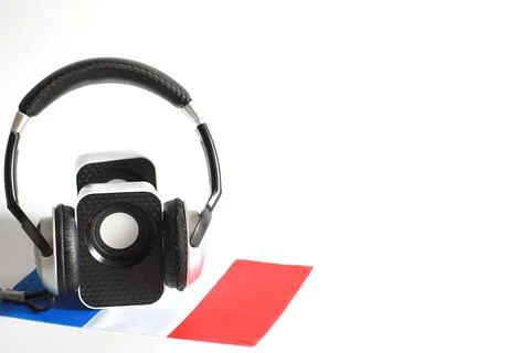 Speakers on white isolated background Foto stock